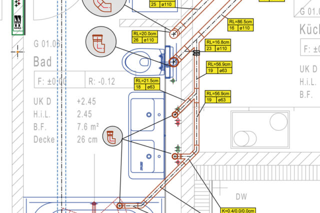 Haustech 2D CAD-Vorfabrikation 2D