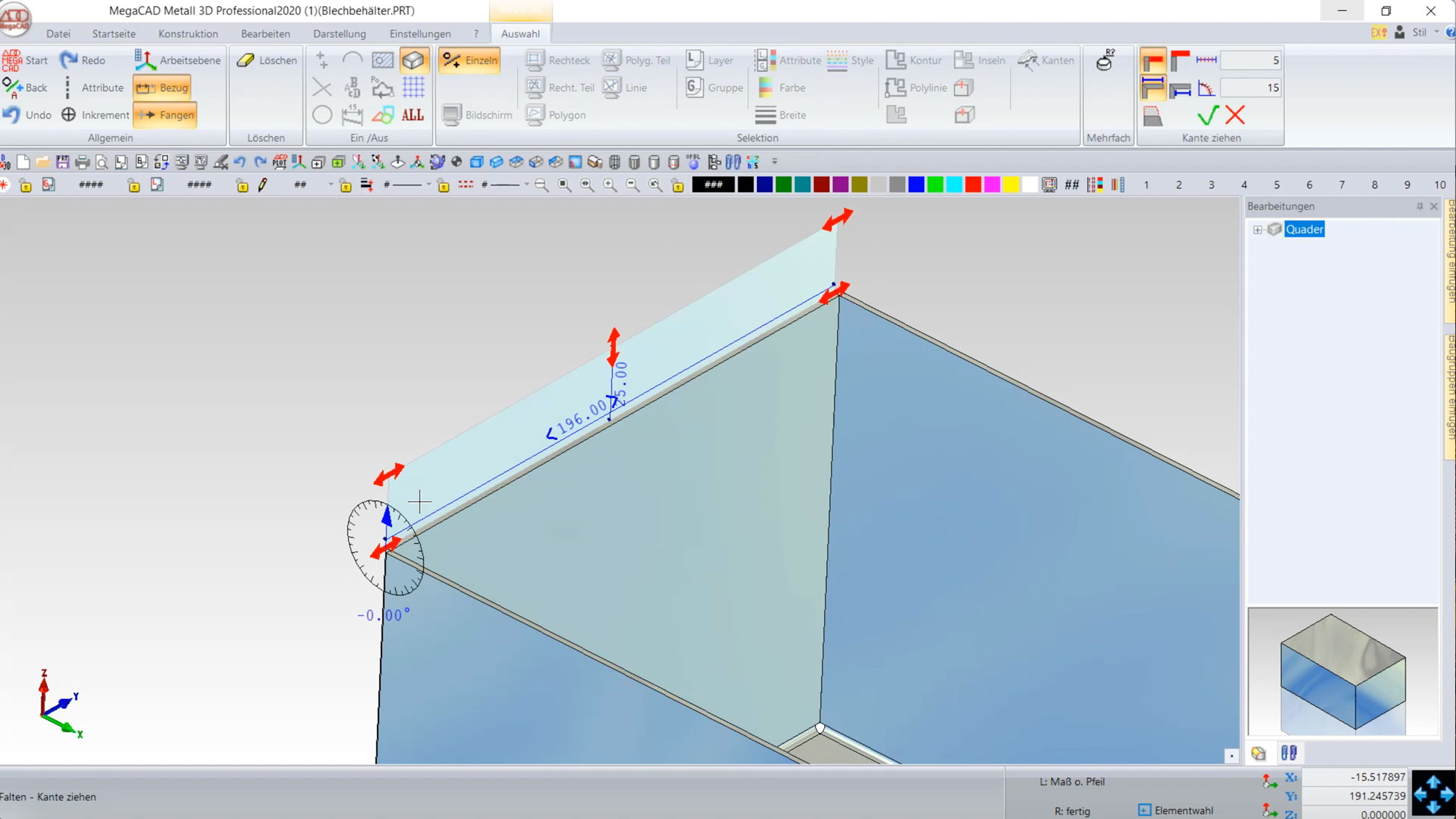 MegaCAD Metall 3D Professional Blech falten